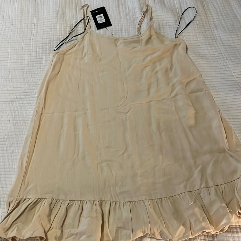 Cream Fashion Nova dress in size medium